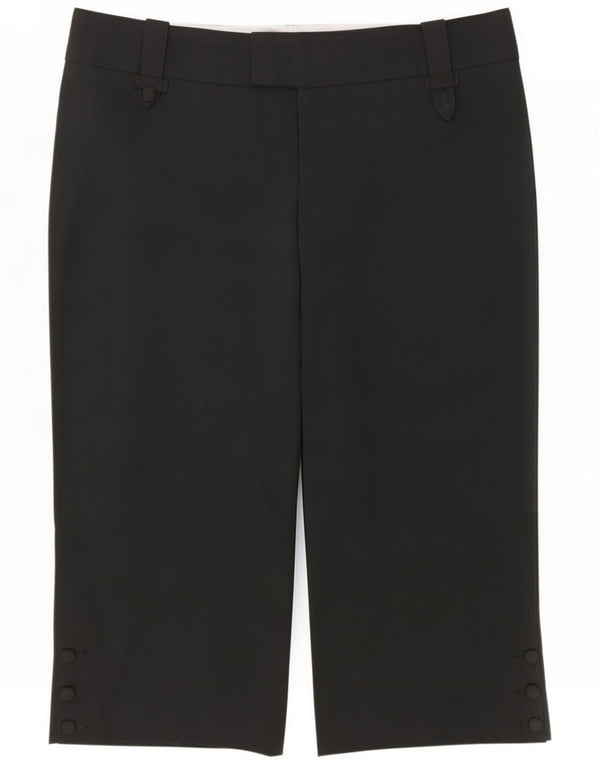 Mossimo Womens Capri Trousers US 12 Large W34 L21 Black Polyester
