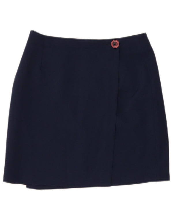 Vintage Γυναικεία Mini Wrap Φούστα W26 Small Navy Blue