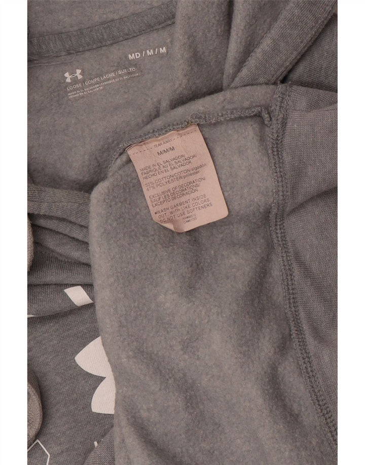 Under Armour Mens Nevada Graphic Hoodie Jumper Μεσαίο γκρι βαμβακερό