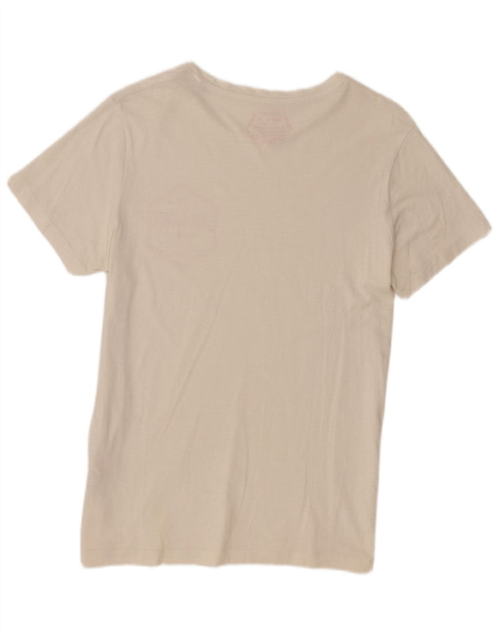 Jack & Jones Ανδρικό γραφικό T-Shirt Top Μικρό λευκό βαμβακερό