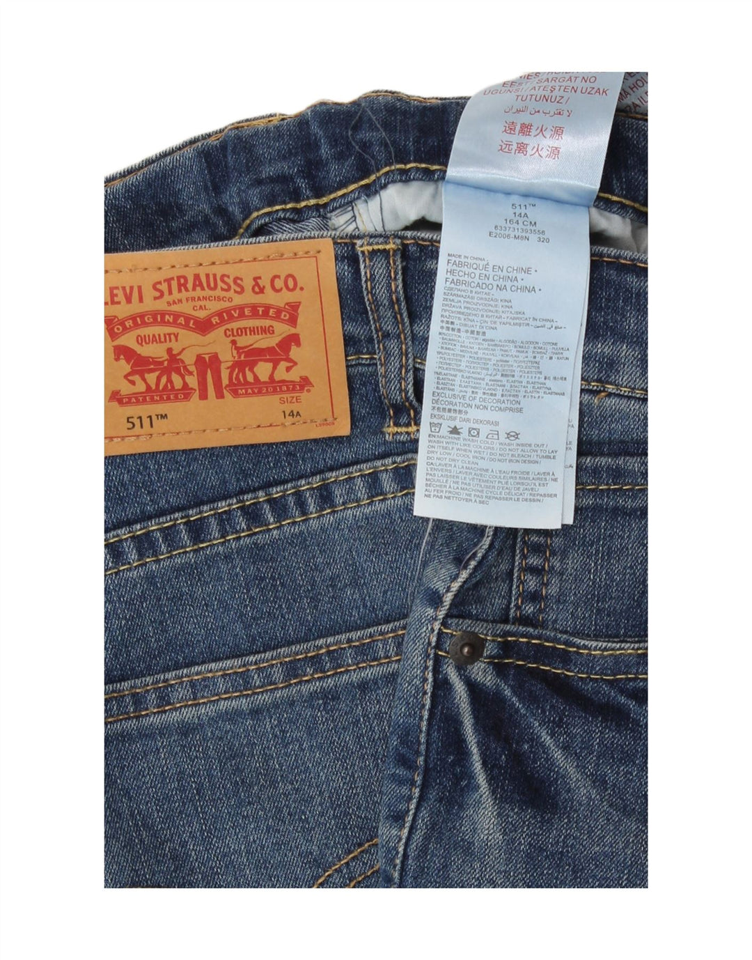 Levi's Boys 511 Slim Jeans 13-14 ετών W28 L30 Blue