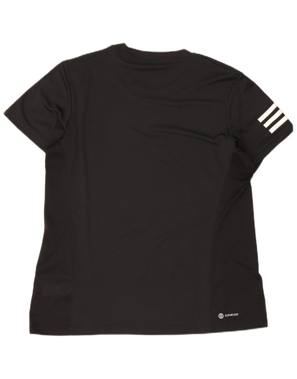 Adidas Γυναικείο T-Shirt Aeroready Top UK 16/18 μεγάλο μαύρο πολυεστέρα