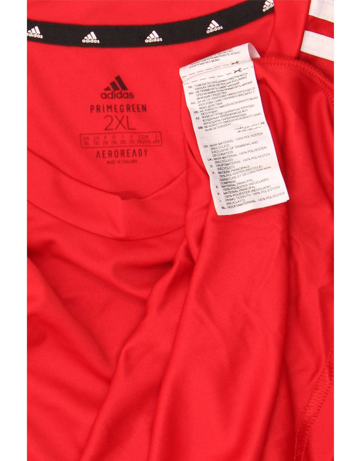 Adidas Ανδρικό T-Shirt Aeroready Top 2XL κόκκινο πολυεστέρα