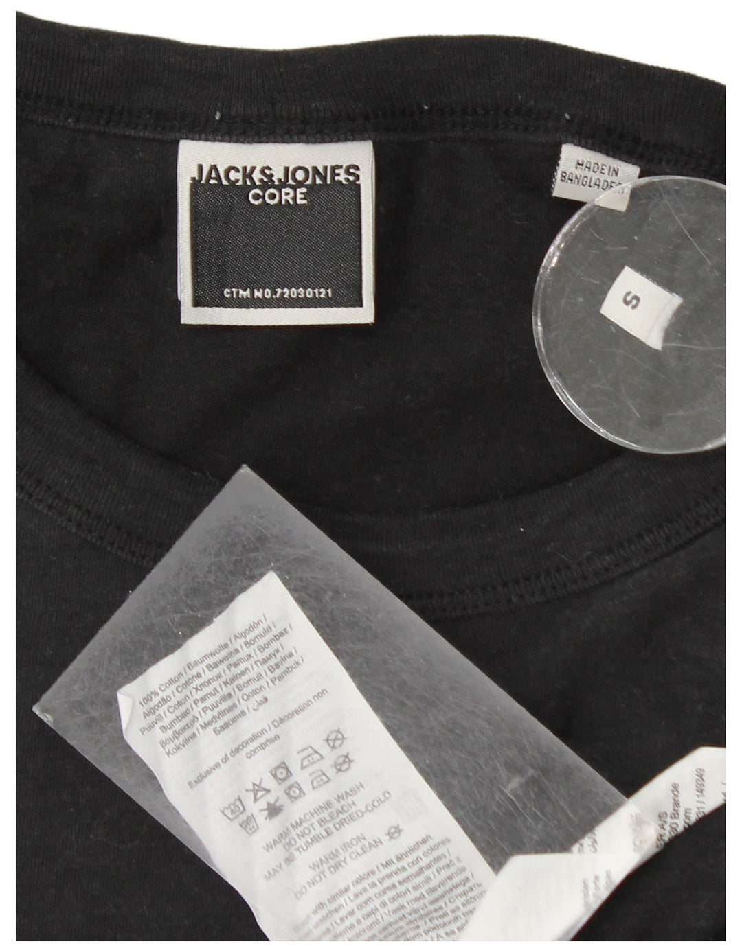 Jack & Jones Ανδρικό T-Shirt Top Μικρό μαύρο βαμβακερό