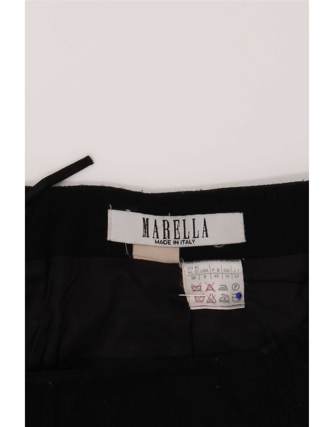 Marella Γυναικεία Μίνι Φούστα UK 10 Small W26 Μαύρη μάλλινη