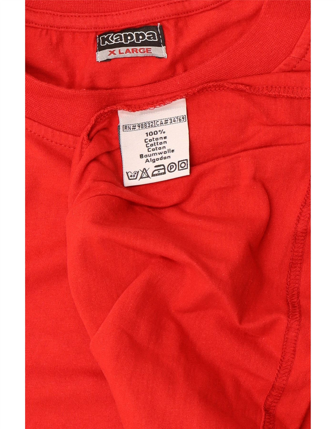 Ανδρικό T-Shirt KAPPA Top XL Red Cotton