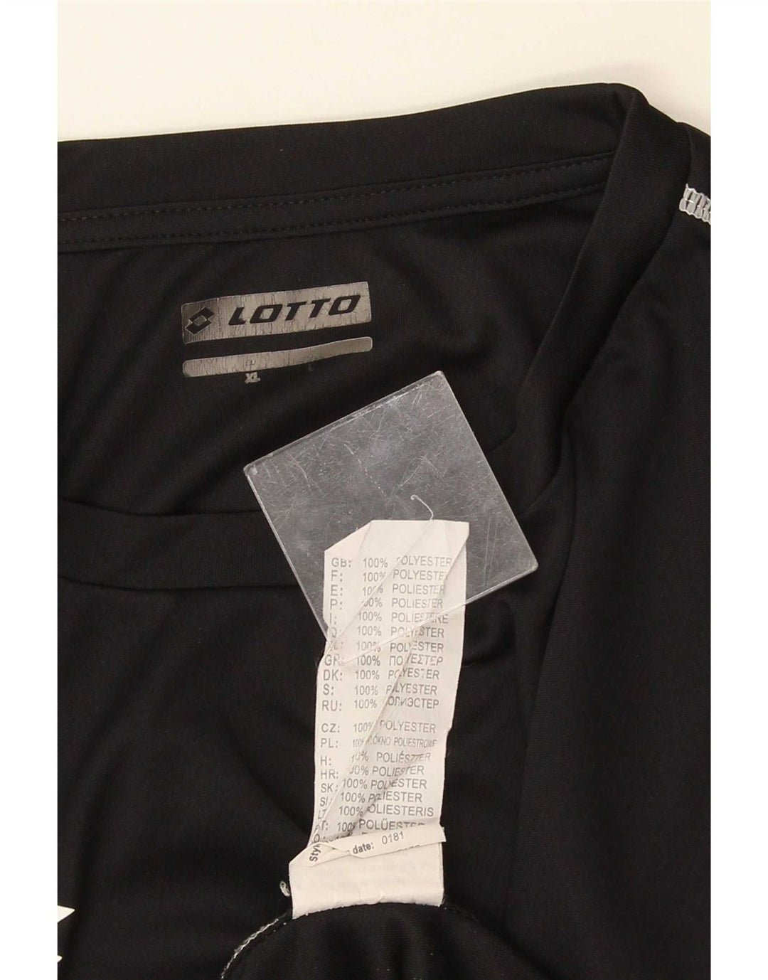 Ανδρικό T-Shirt Lotto Top Large Μαύρο Πολυεστέρας