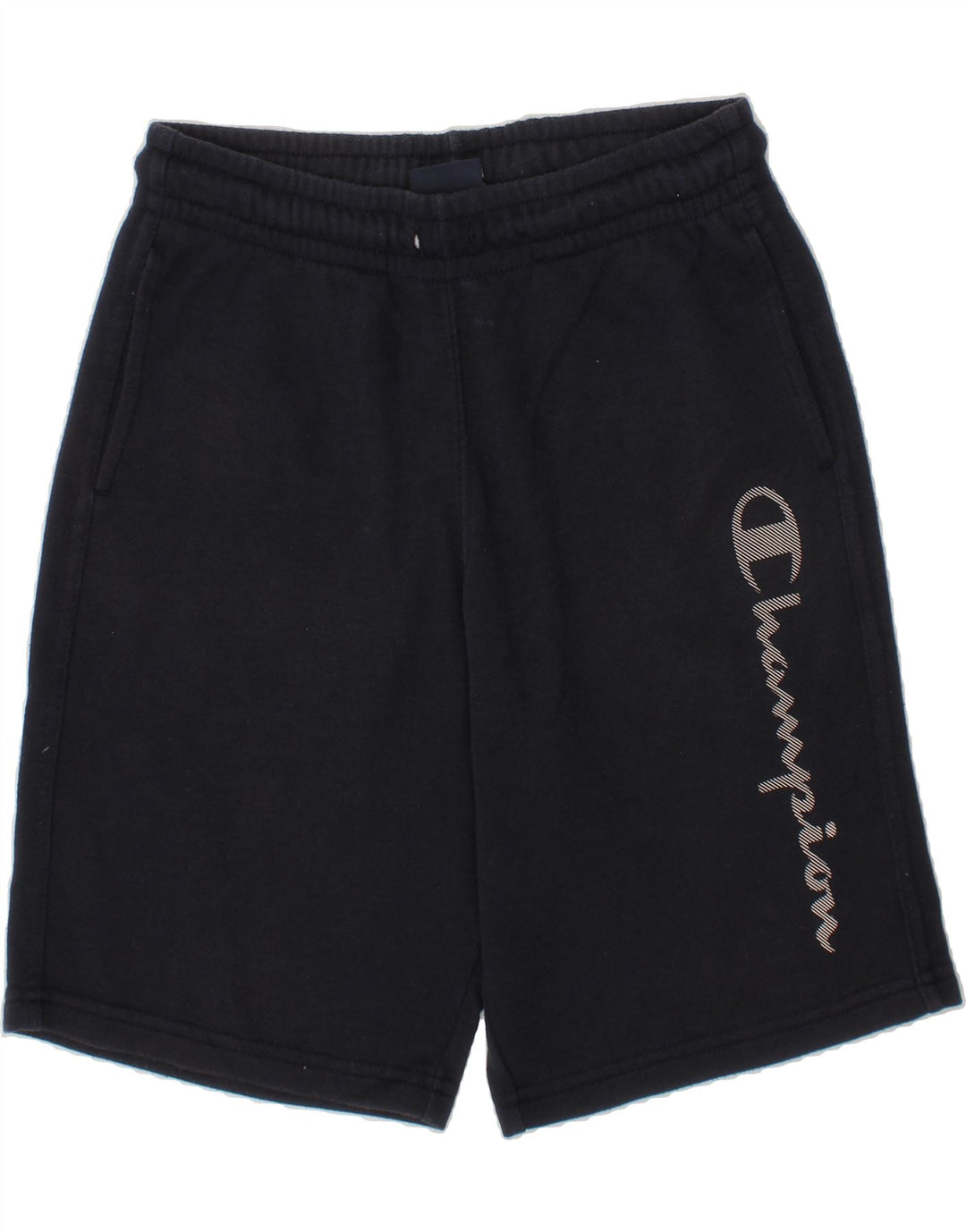 CHAMPION Boys Graphic Sport Shorts 9-10 Years Medium Navy Blue Vintage Champion and Second-Hand Champion from Messina Hembry 