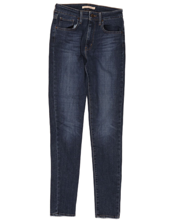 Γυναικεία Levi's 721 Ψηλόχρωμα Skinny Jeans W27 L30 Navy Blue Cotton