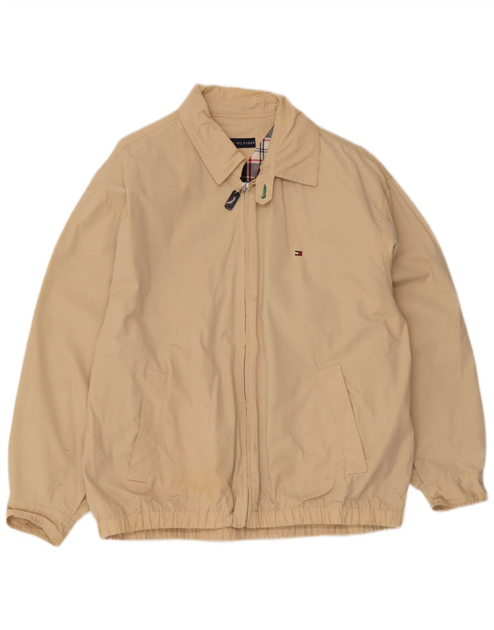 Tommy Hilfiger Ανδρικό Bomber Jacket UK 36 Small Beige Cotton