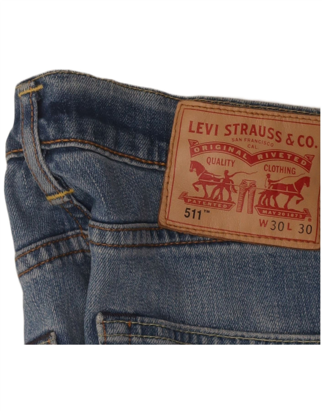 LEVI'S Mens 511 Slim Fit Cropped Jeans W30 L26 Blue Cotton