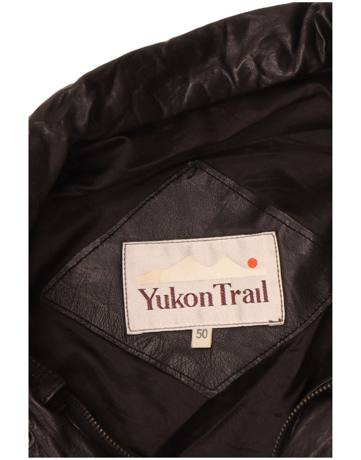 Yukon Trail Ανδρικό Δερμάτινο Μπουφάν IT 50 Large Μαύρο