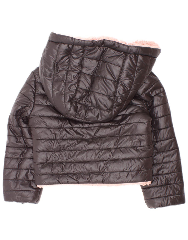 Michael Kors Baby Girls Hooded Sherpa Jacket 18-24 Months Black