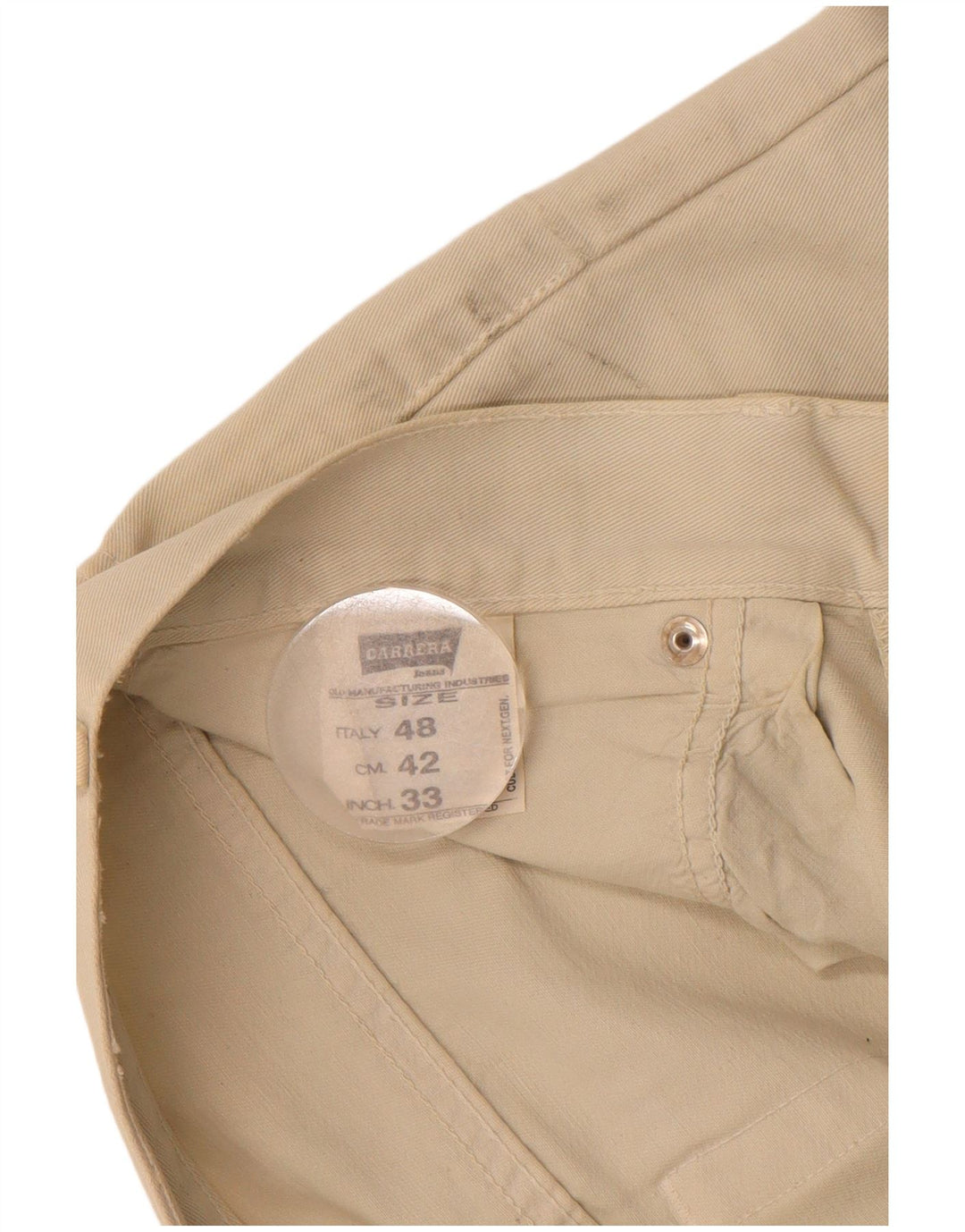 Ανδρικό ίσιο casual παντελόνι CARRERA IT 48 Medium W32 L33 Beige βαμβακερό