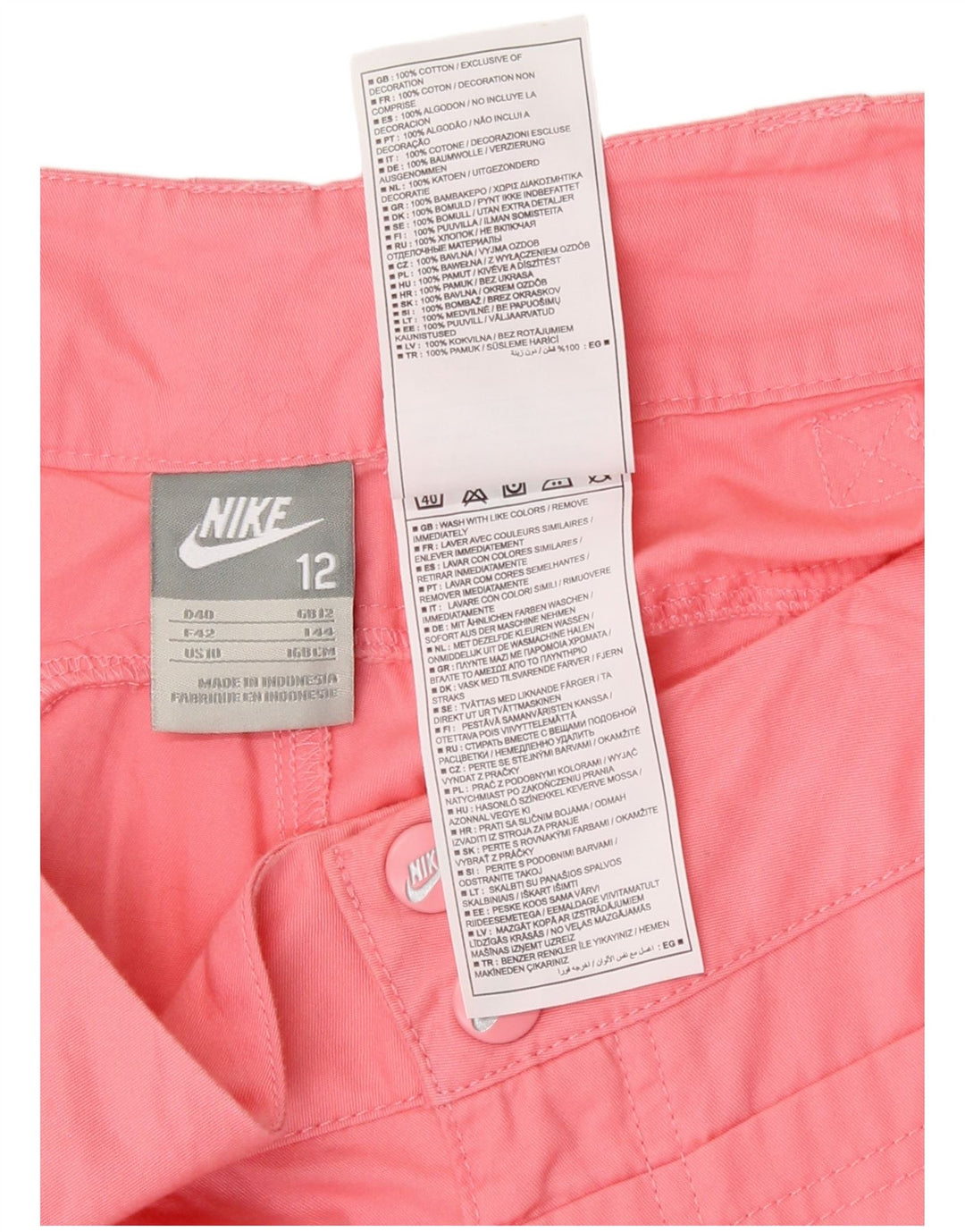 Γυναικείο σορτς βερμούδας Nike UK 12 Medium W30 Ροζ βαμβακερό