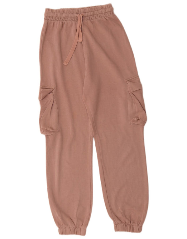 Zara Γυναικεία φόρμα Cargo Παντελόνι Joggers UK 8 Small Pink Cotton