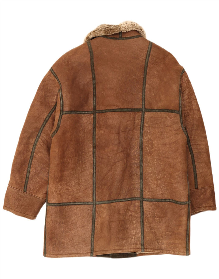Ανδρικό Shearling Jacket Christ IT 48 Δερμάτινο Μεσαίο Καφέ