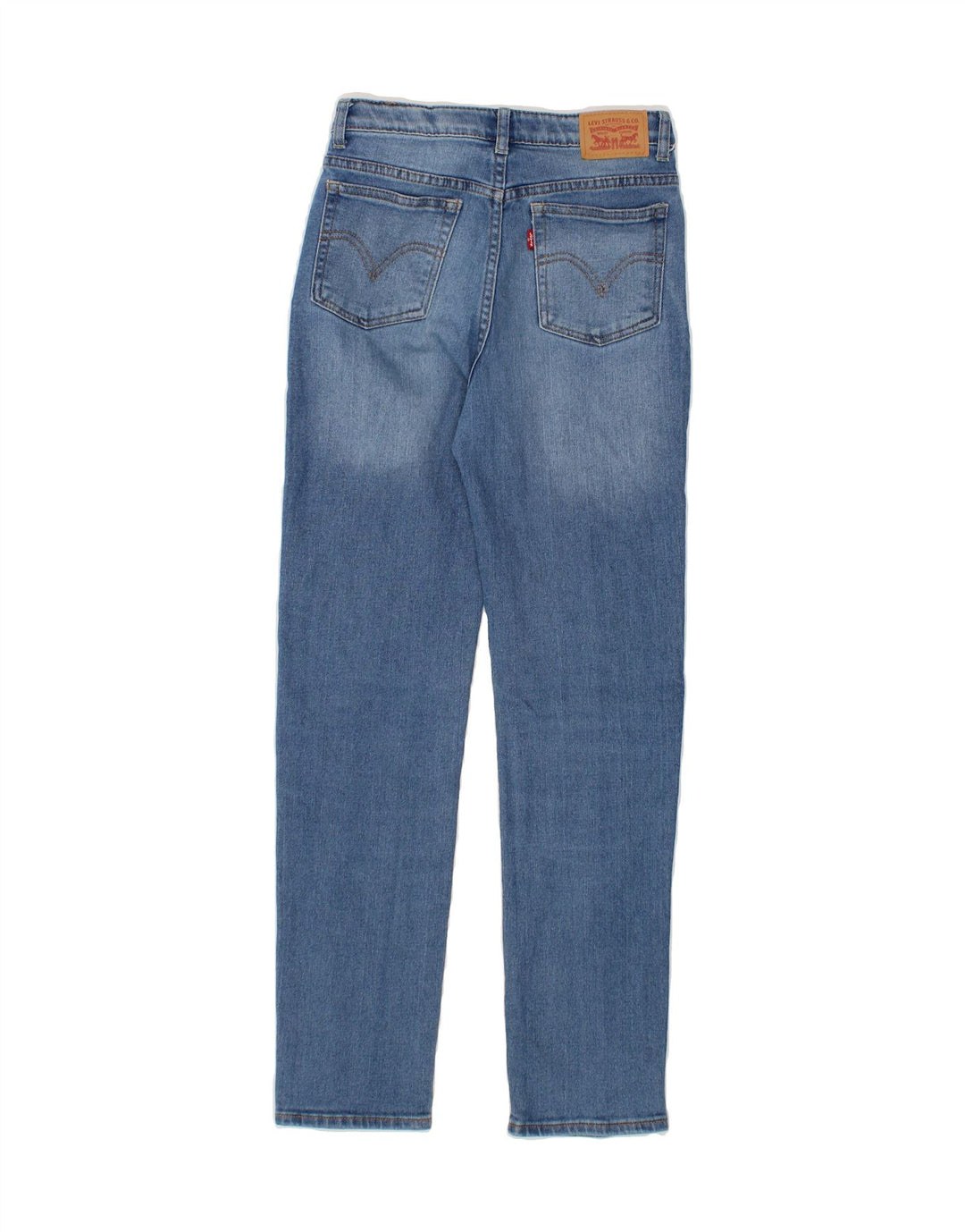 LEVI'S Boys Ribcage Straight Jeans 11-12 Years W26 L29 Blue Vintage Levi's and Second-Hand Levi's from Messina Hembry 