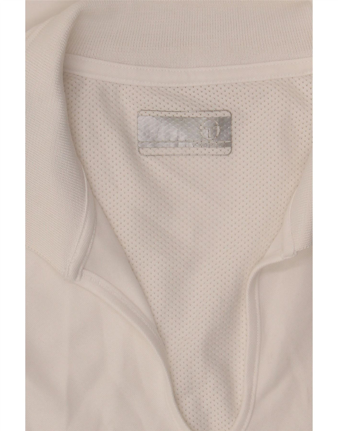 SERGIO TACCHINI Γυναικείο μπλουζάκι πόλο UK 12 Medium White Colourblock