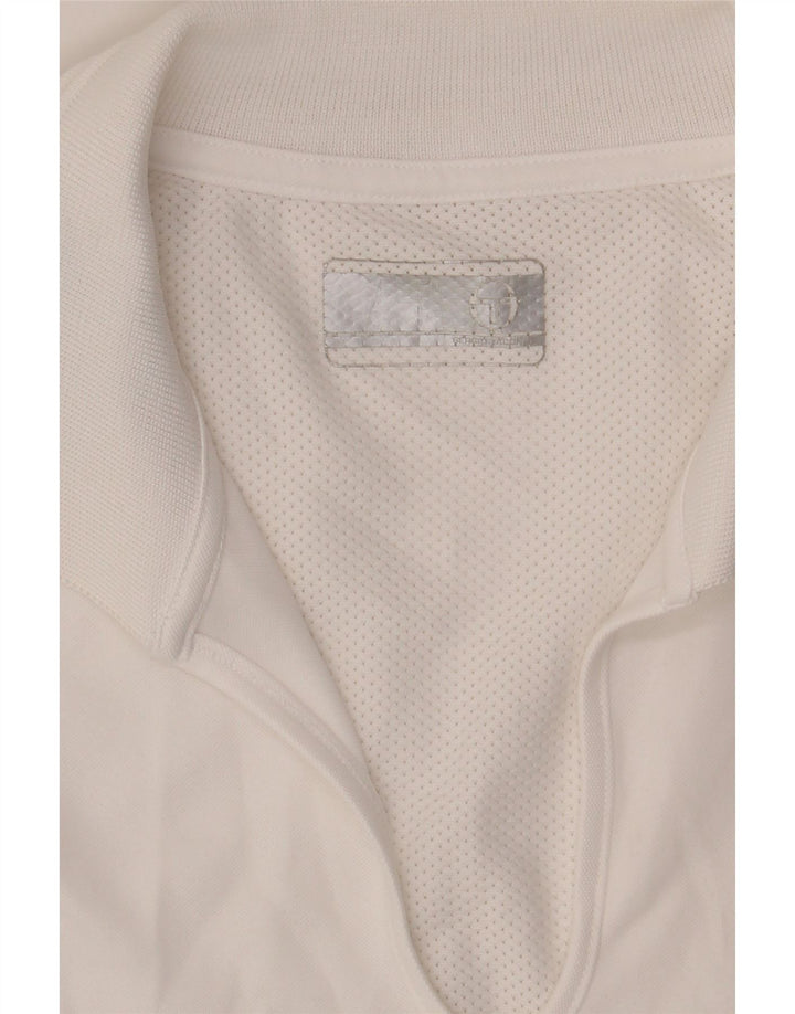 SERGIO TACCHINI Γυναικείο μπλουζάκι πόλο UK 12 Medium White Colourblock