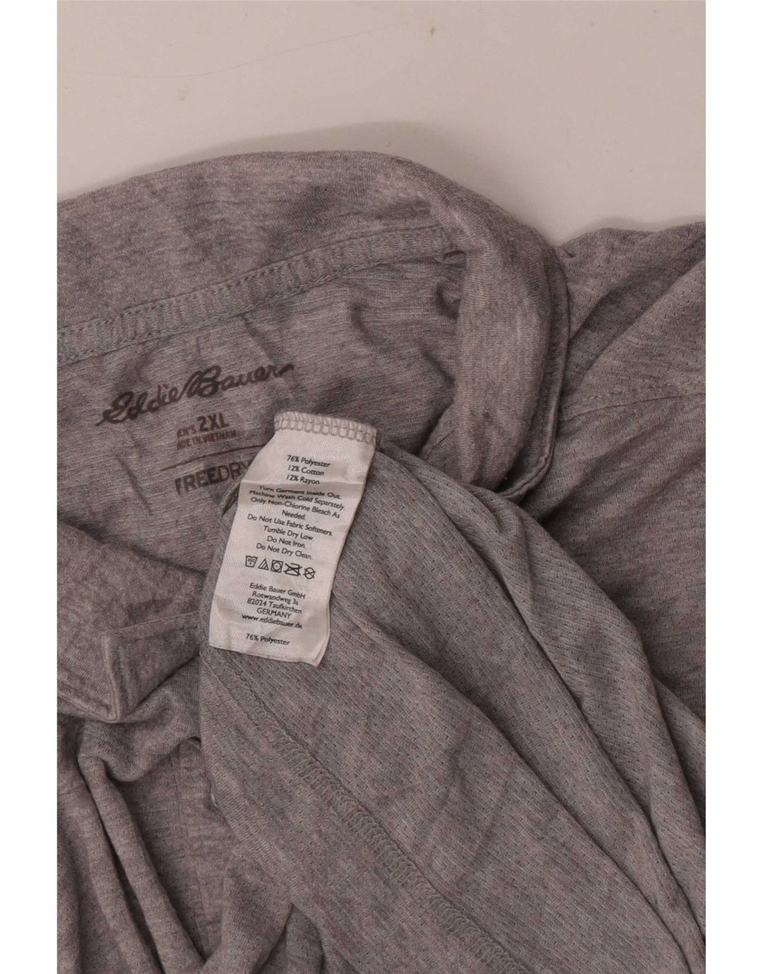 Eddie Bauer Ανδρικό κοντομάνικο μπλουζάκι πόλο κανονική εφαρμογή 2XL γκρι πολυεστέρας
