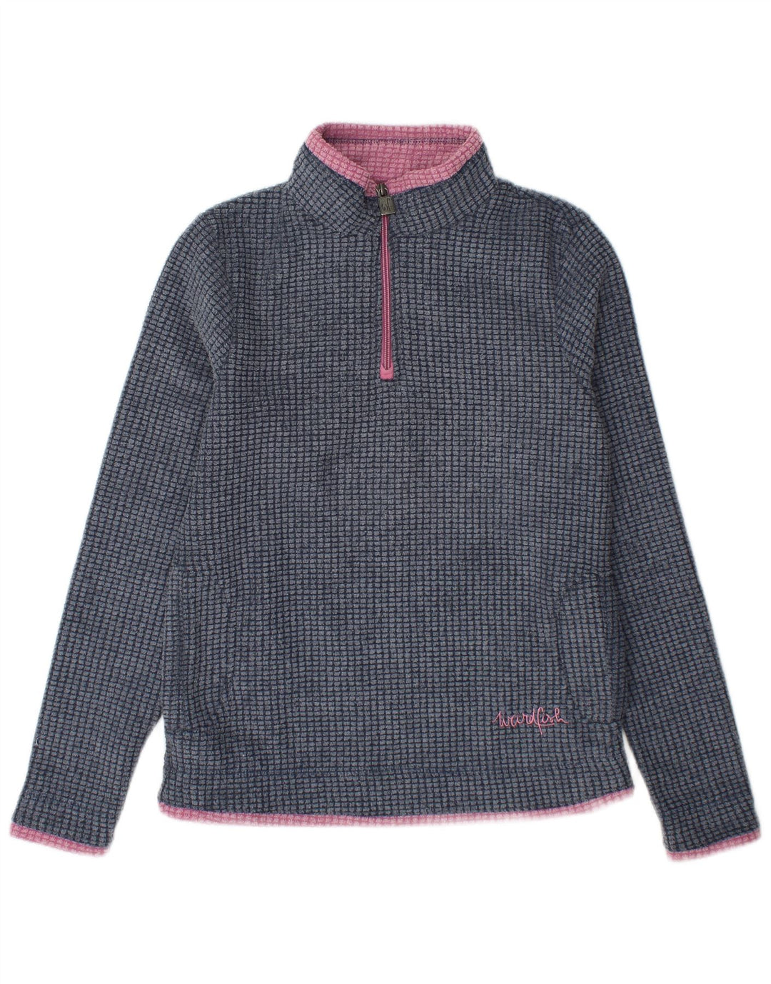 Weird Fish Γυναικείο φερμουάρ με λαιμόκοψη Fleece Jumper UK 8 Small Blue Polyester