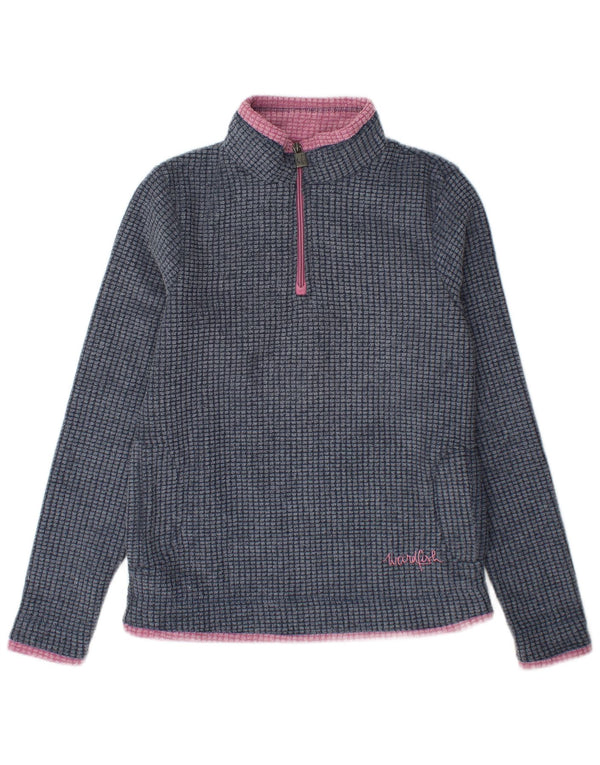 Weird Fish Γυναικείο φερμουάρ με λαιμόκοψη Fleece Jumper UK 8 Small Blue Polyester