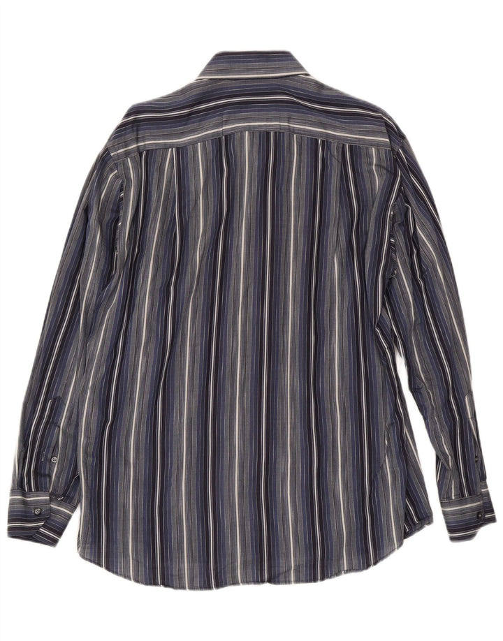 Ανδρικό πουκάμισο Roccobarocco 39 15 1/2 Medium Navy Blue ριγέ