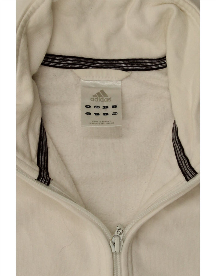 Γυναικεία αθλητική φόρμα Adidas Top Jacket UK 12 μεσαίο λευκό βαμβακερό