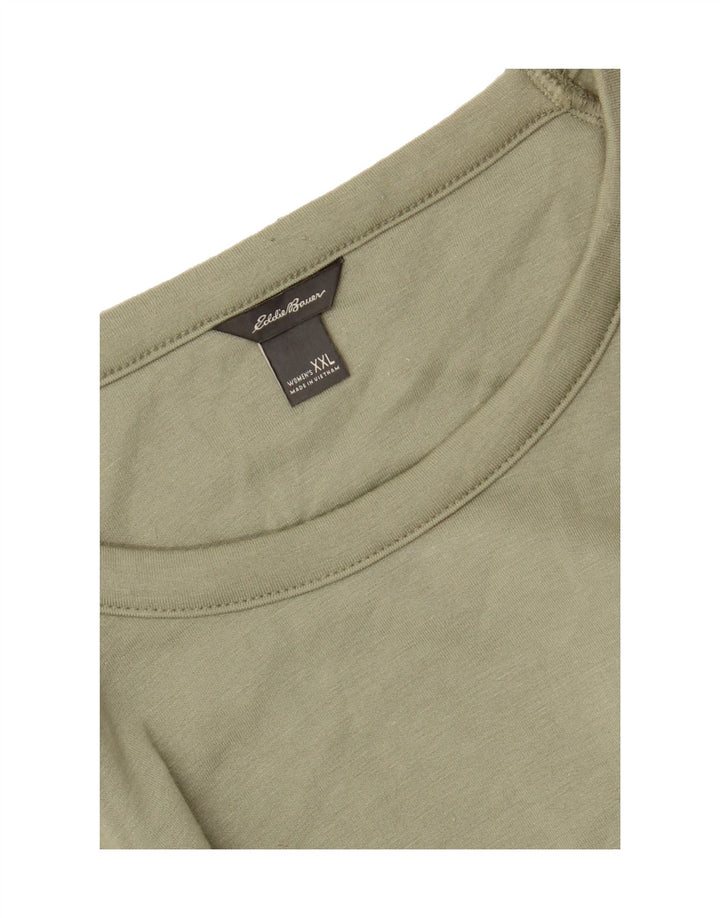 EDDIE BAUER Womens Sweatshirt Jumper UK 20 2XL Green Polyester Vintage Eddie Bauer and Second-Hand Eddie Bauer from Messina Hembry 