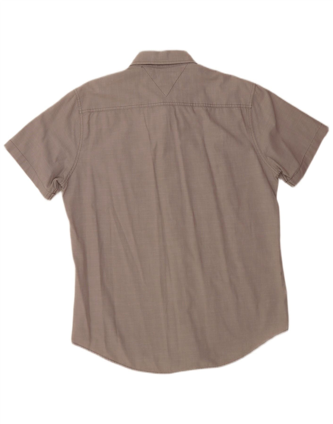 TOMMY HILFIGER Ανδρικό κοντομάνικο πουκάμισο με προσαρμοσμένη εφαρμογή σε μεγάλο γκρι