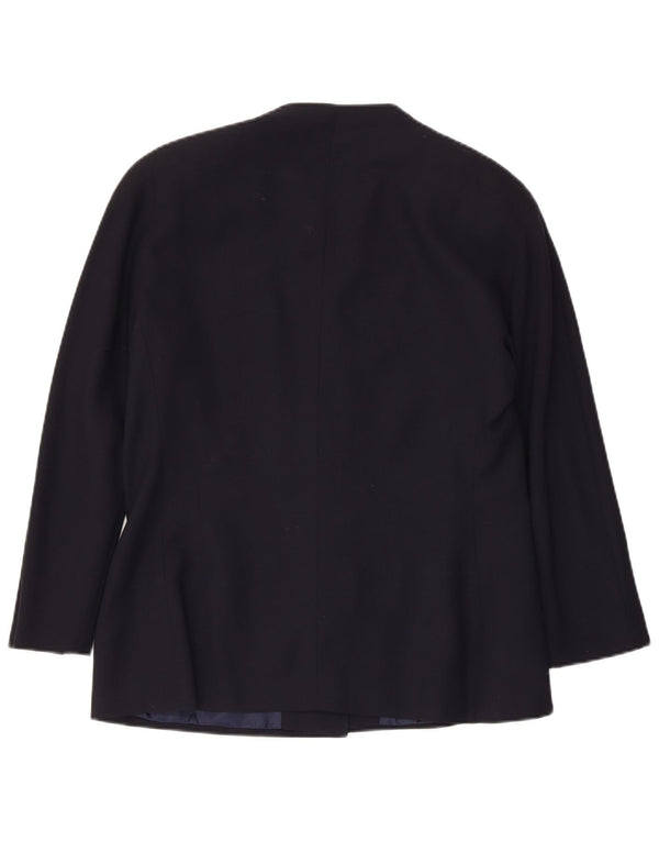 Vintage γυναικείο σακάκι με 3 κουμπιά σακάκι IT 48 XL Navy Blue παρθένο μαλλί