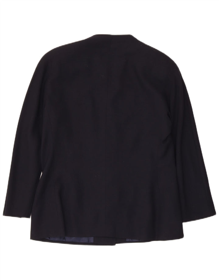 Vintage γυναικείο σακάκι με 3 κουμπιά σακάκι IT 48 XL Navy Blue παρθένο μαλλί