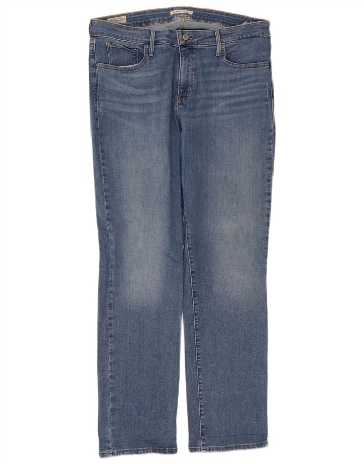 Levi's Womens 314 Shaping Straight Jeans W36 L32 Μπλε βαμβακερό