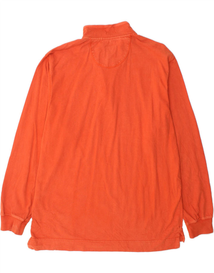 IZOD Mens Zip Neck Sweatshirt Jumper XL Orange Cotton Vintage Izod and Second-Hand Izod from Messina Hembry 