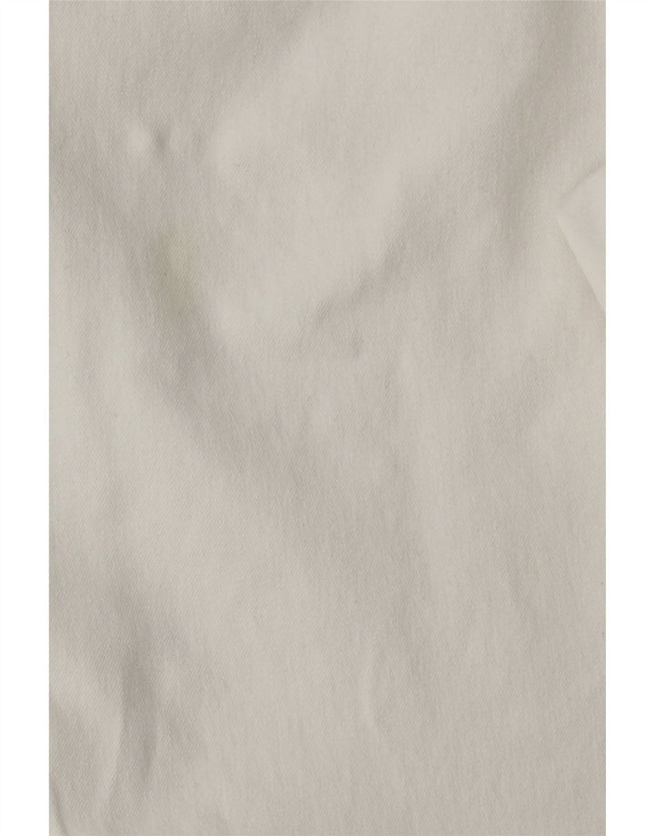 RALPH LAUREN Γυναικείο ίσιο casual παντελόνι US 12 Μεγάλο W32 L27 Λευκό