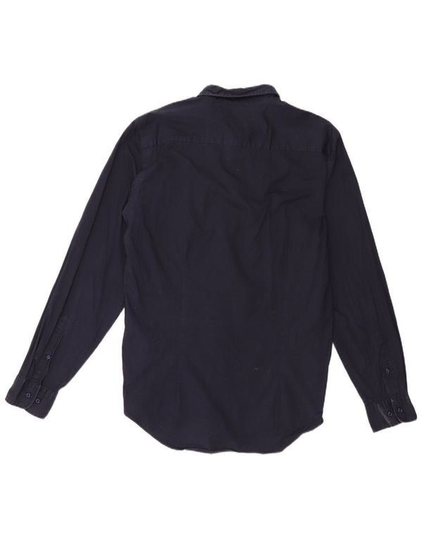 Ανδρικό πουκάμισο Tommy Hilfiger Slim Fit XL Navy Blue Cotton
