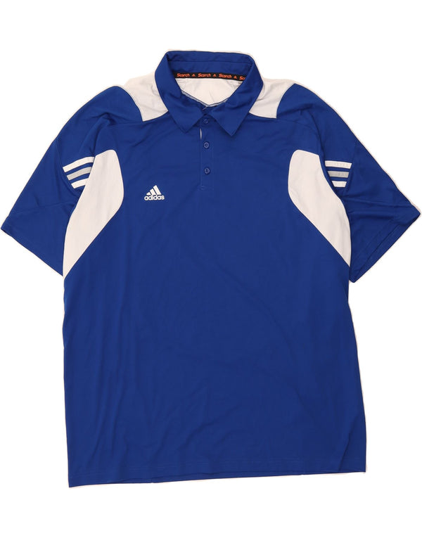 ADIDAS Mens Climacool Football Shirt 2XL Blue Colourblock Polyester