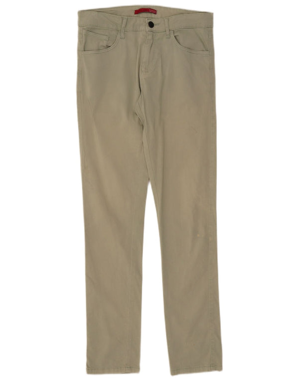 Zara Ανδρικό Slim Casual Παντελόνι EU 38 Small W30 L31 Πράσινο βαμβακερό