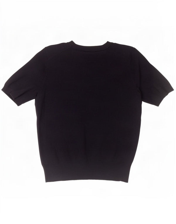 Zara Γυναικεία Μπλούζα Τοπ UK 14 Large Navy Blue Viscose