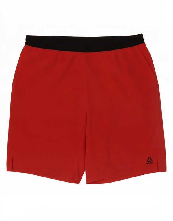 Ανδρικό αθλητικό σορτς Reebok Speedwick με μεσαίο κόκκινο χρώμα πολυεστέρα