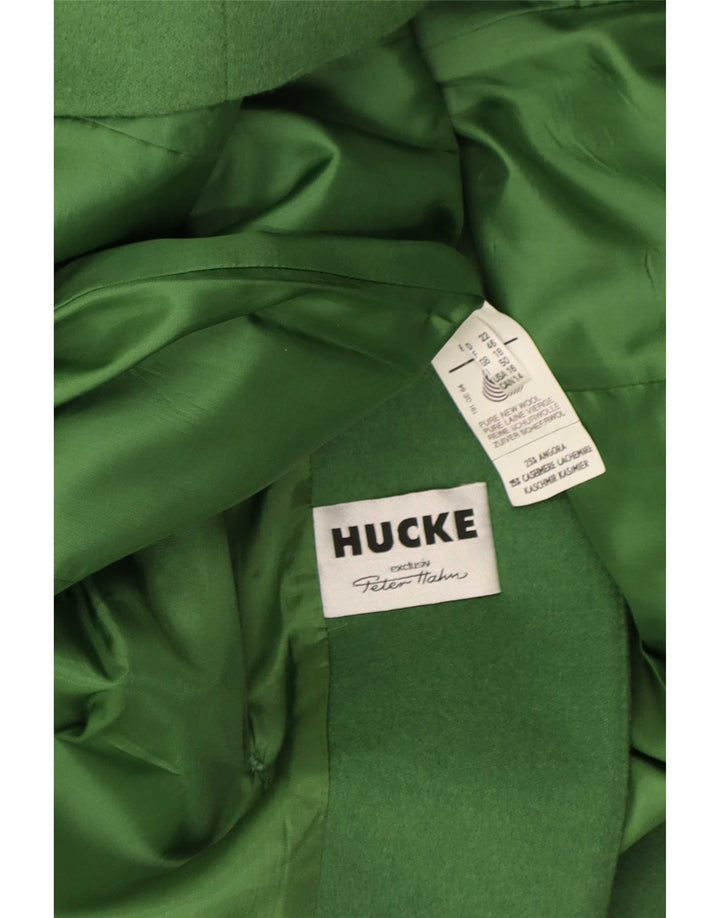 Hucke γυναικείο σακάκι σακάκι με διπλό στήθος UK 18 XL πράσινο μαλλί