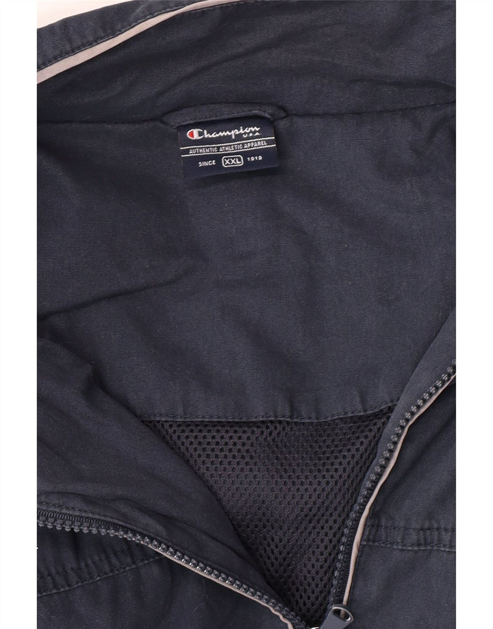 Champion Ανδρικό μπουφάν βροχής με κουκούλα UK 44 2XL Navy Blue