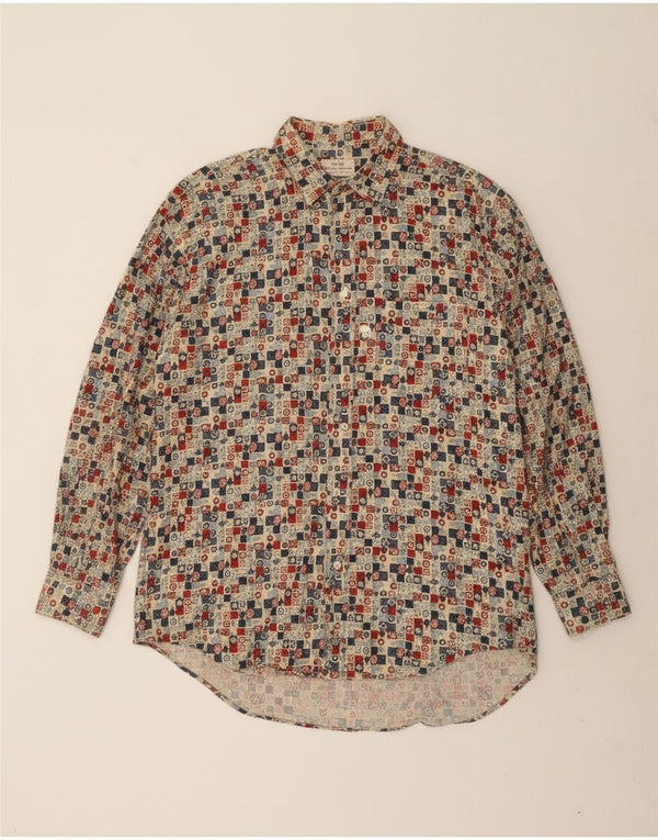 Ανδρικό πουκάμισο Sisley Relaxed Fit XL Πολύχρωμο γεωμετρικό βαμβακερό