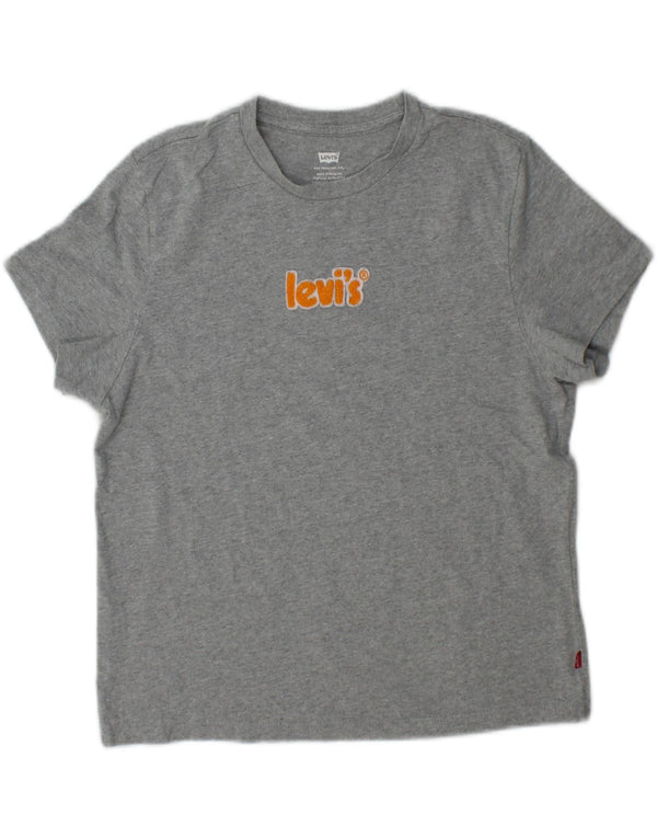 Γυναικείο μεγάλο γραφικό μπλουζάκι Levi's Top 10 Small Grey