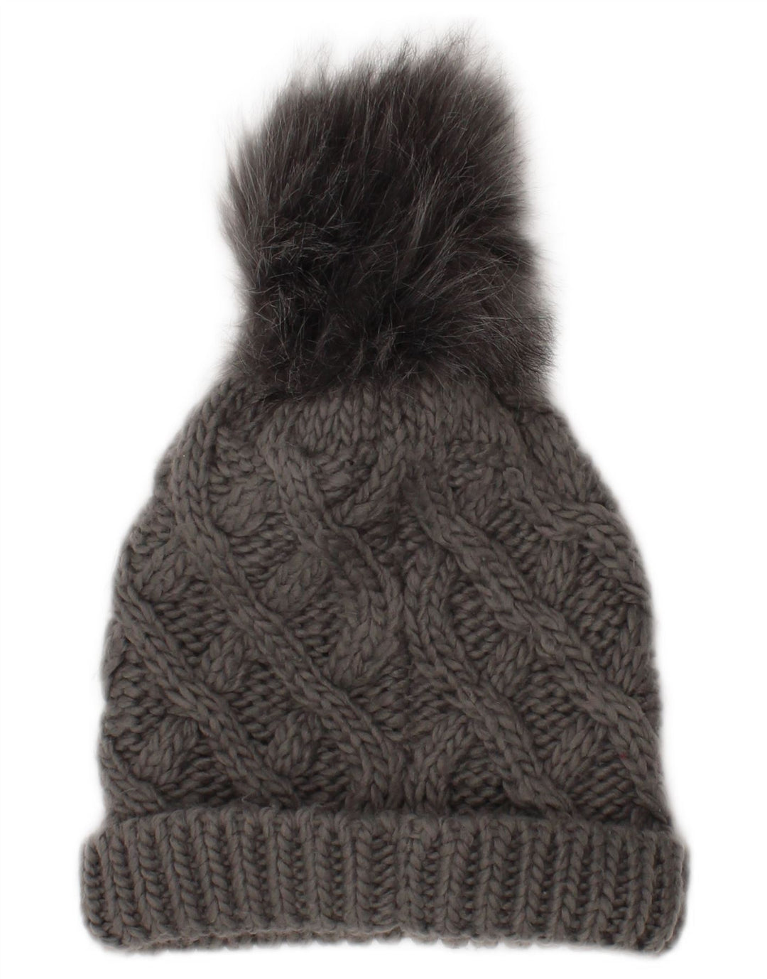 Trussardi γυναικείο πλεκτό καπέλο Bobble One Size Γκρι Ακρυλικό Χειμώνα