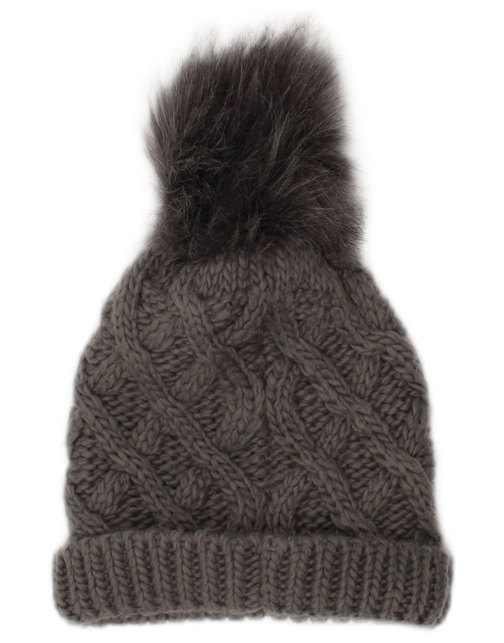 Trussardi γυναικείο πλεκτό καπέλο Bobble One Size Γκρι Ακρυλικό Χειμώνα
