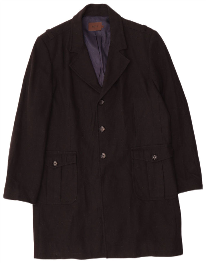 Ανδρικό πανωφόρι Reiss UK 44 2XL Navy Blue Virgin Wool
