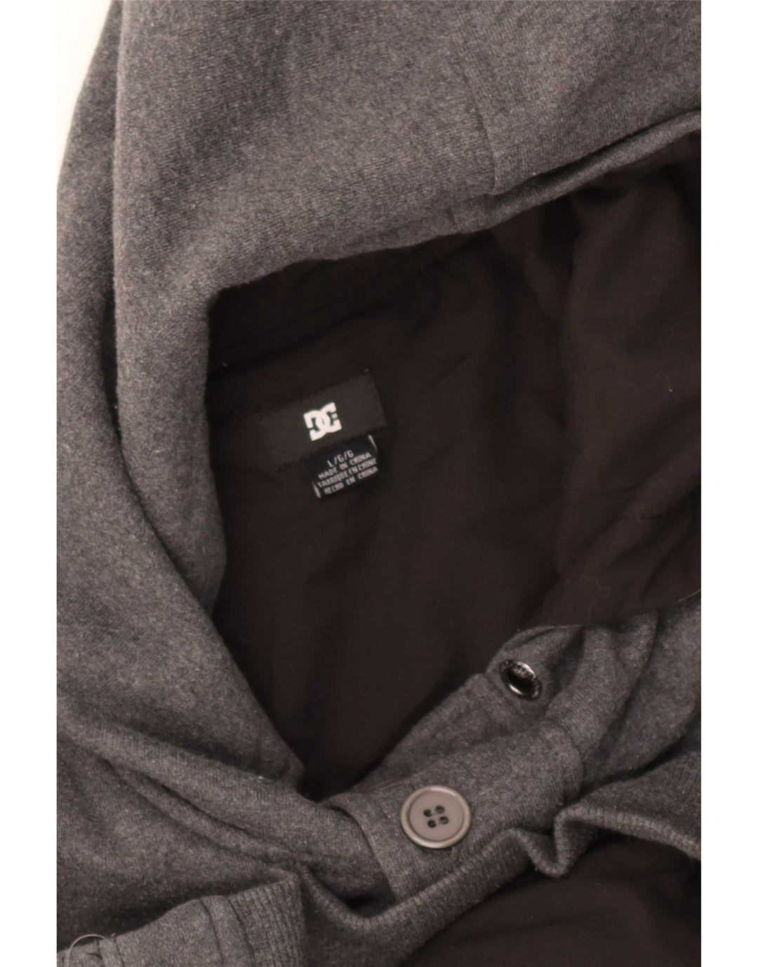 DC Mens Hooded Utility Jacket UK 40 Large Grey