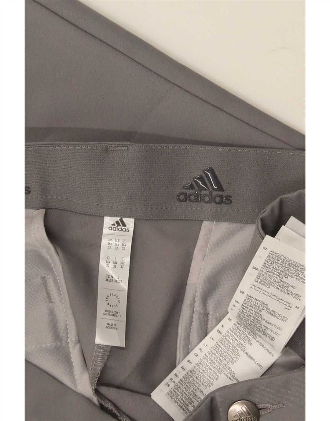 Ανδρικό παντελόνι Chino Adidas Slim W36 L32 Grey Polyester